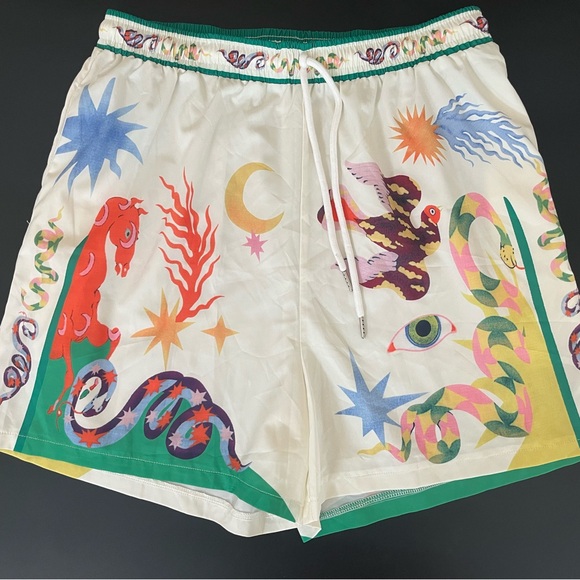 Women’s Matching Set! Blouse + Pocketed Shorts Unique Print Vacation/Resort Wear - Picture 8 of 8